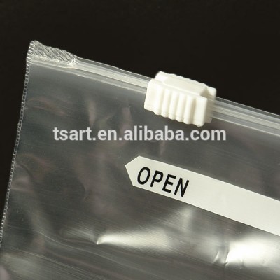 Recyclable slide zip lock plastic bag