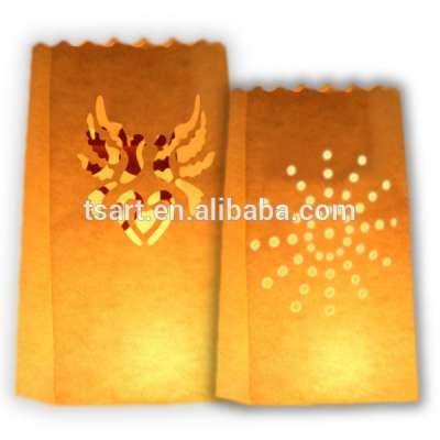 Fire retardant paper candle bag for decoration